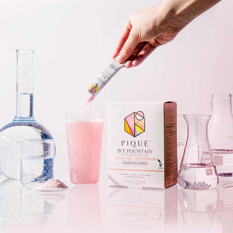 Beauty electrolyte poured over ice